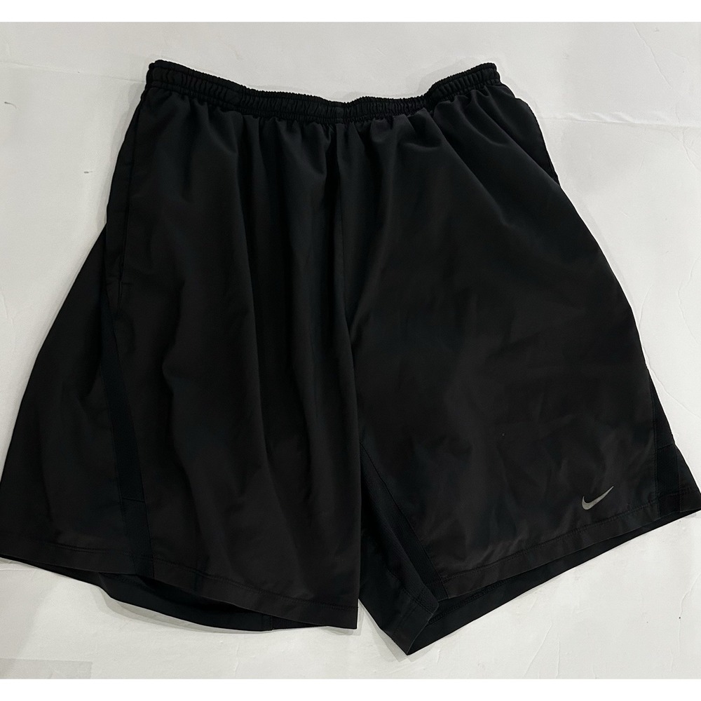 Nike Dri Fit Running Shorts Men's Size XL Elastic Waist Black Active Activewear